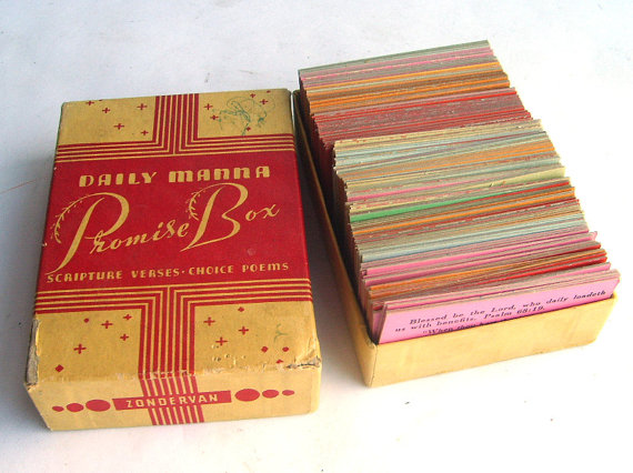 Daily manna promise box 1940s Zondervan