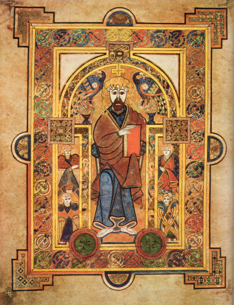 Christ Enthroned Book of Kells Trinity College Dublin
