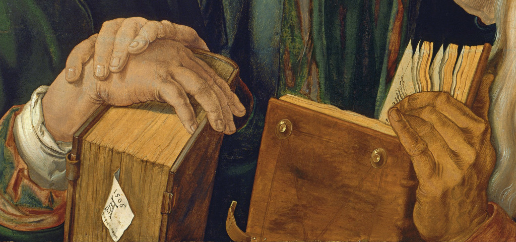 Albrecht_Dürer_-_Jesus_among_the_Doctors books and hands