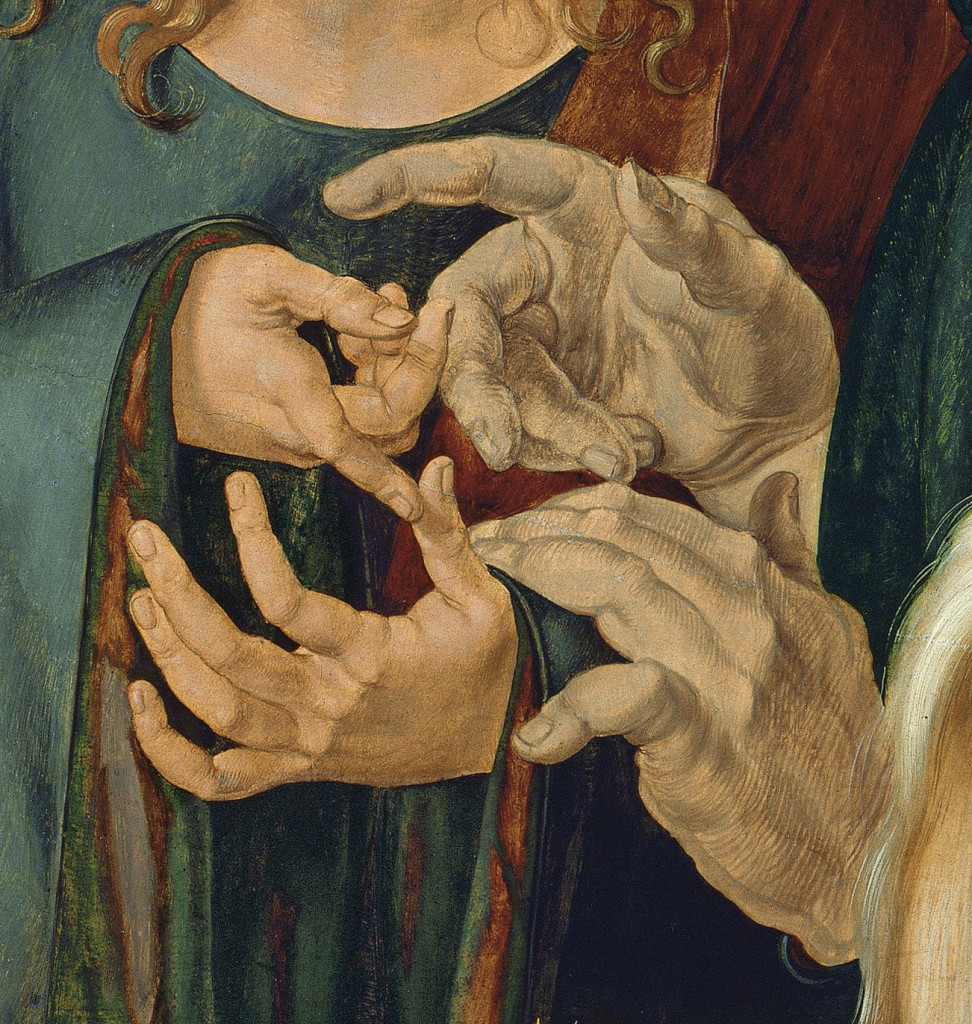 Albrecht_Dürer_-_Jesus_among_the_Doctors hands center