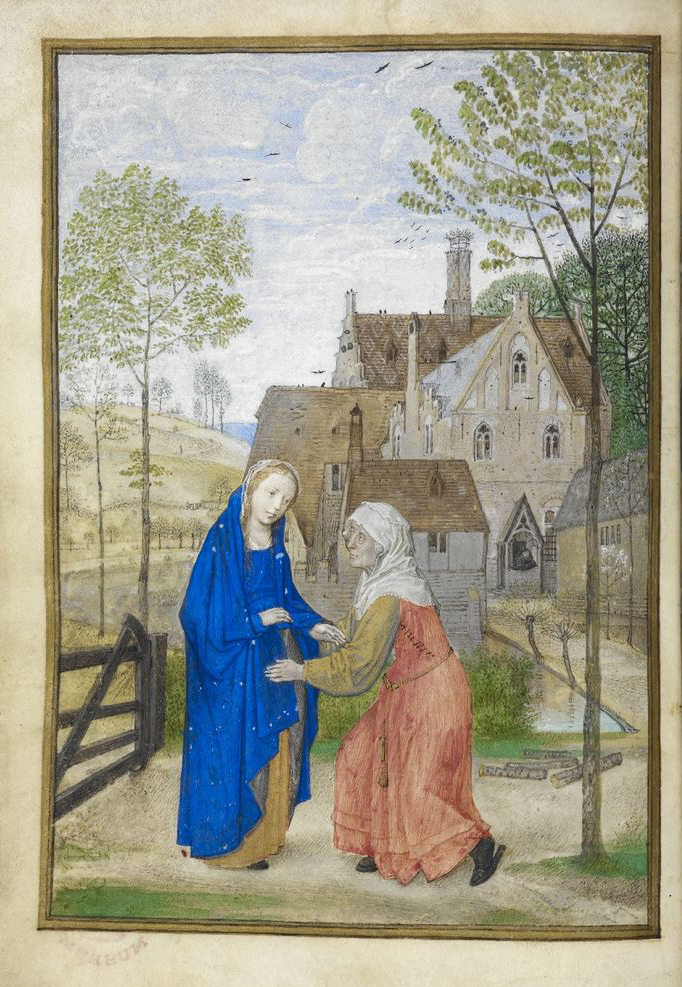 Visitation, Huth Hours Add MS 38126, f.66v British Library